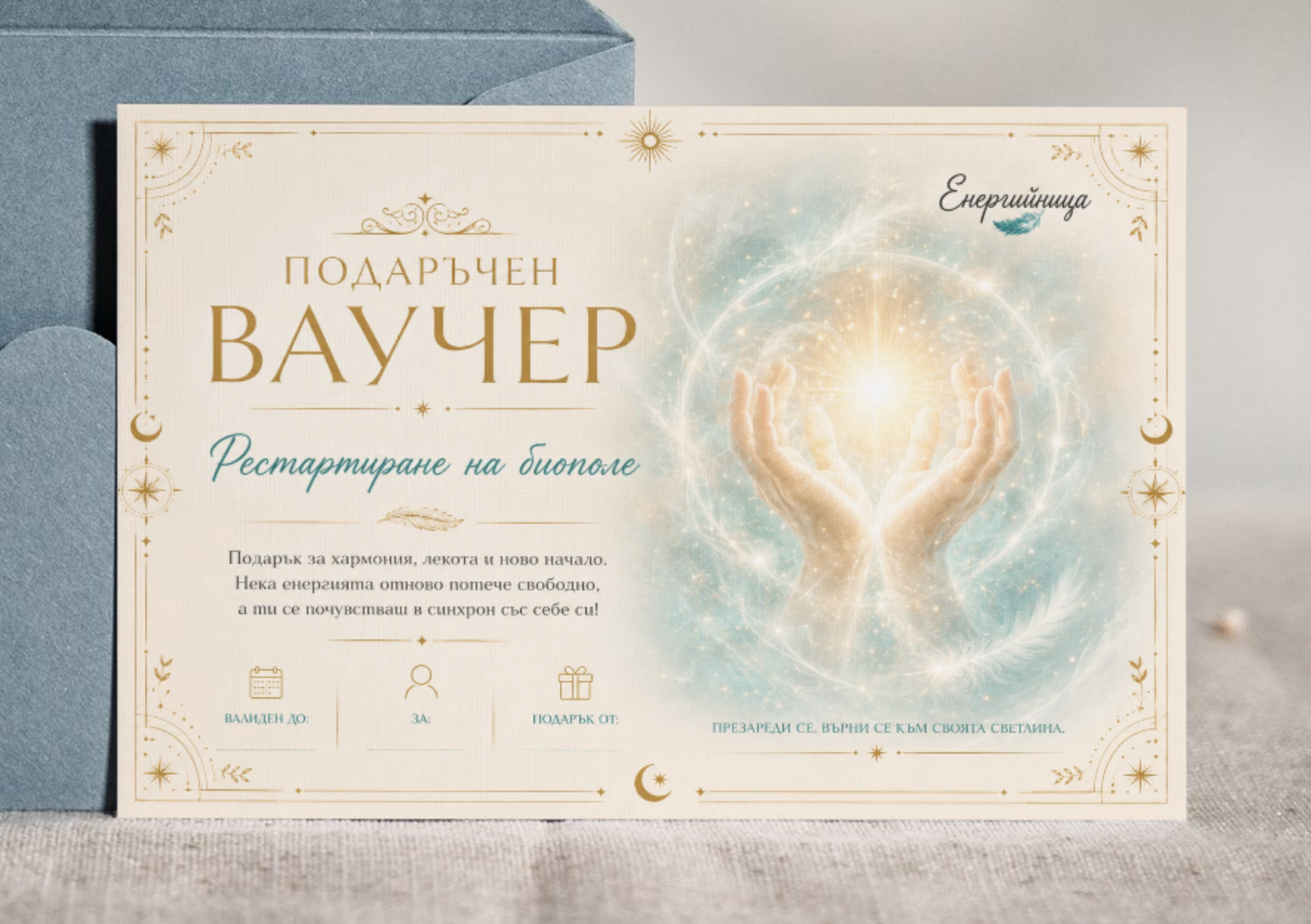 Подаръчен ваучер | Енергийно изчистване и рестартиране