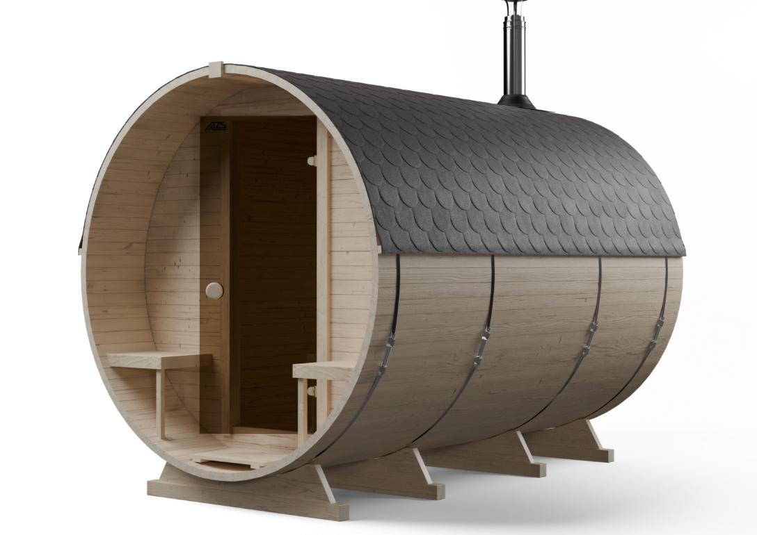 IVA SAUNA Barrel 3.0 m + Terrace 0.4 m | {Page title} | IVASTROY 2006