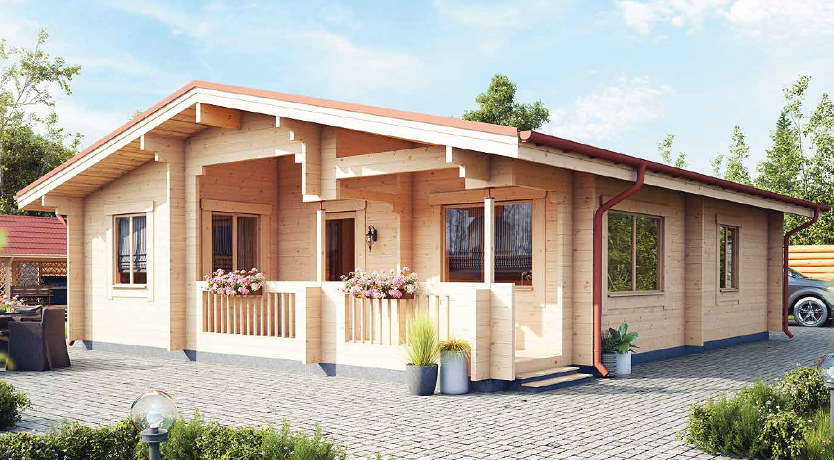 Дървени къщи 92 мм за целогодишно живеене | IVA HOUSE COMFORT
