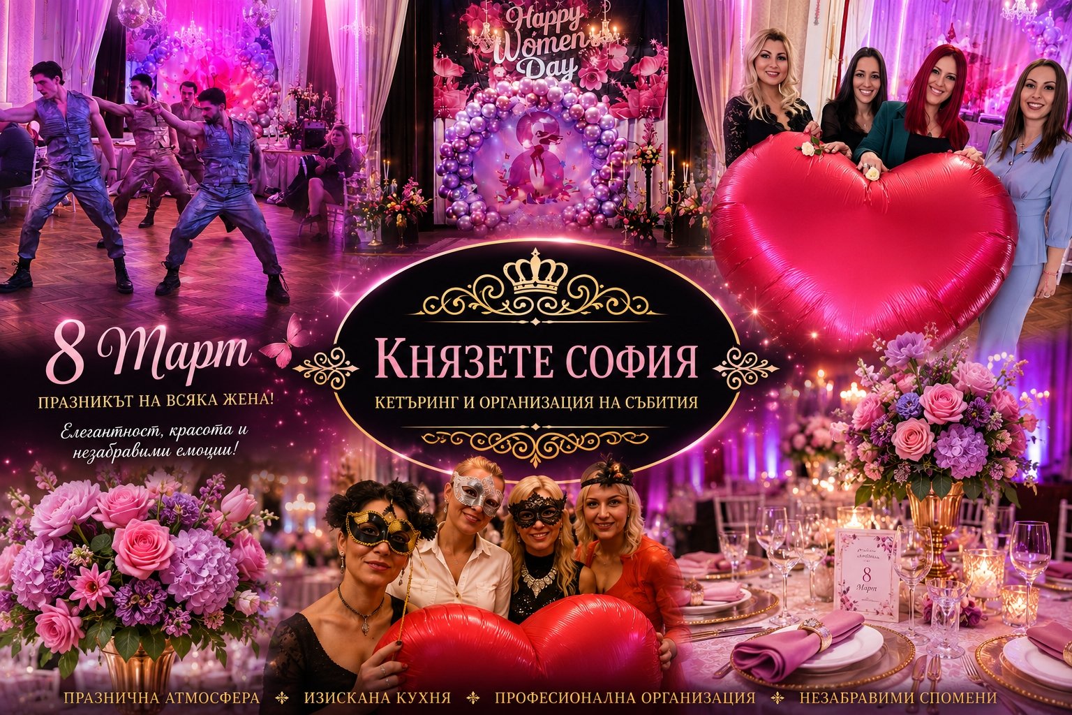 Незабравим 8 - ми март в София в Зала Импера София и Князете Кетеринг
