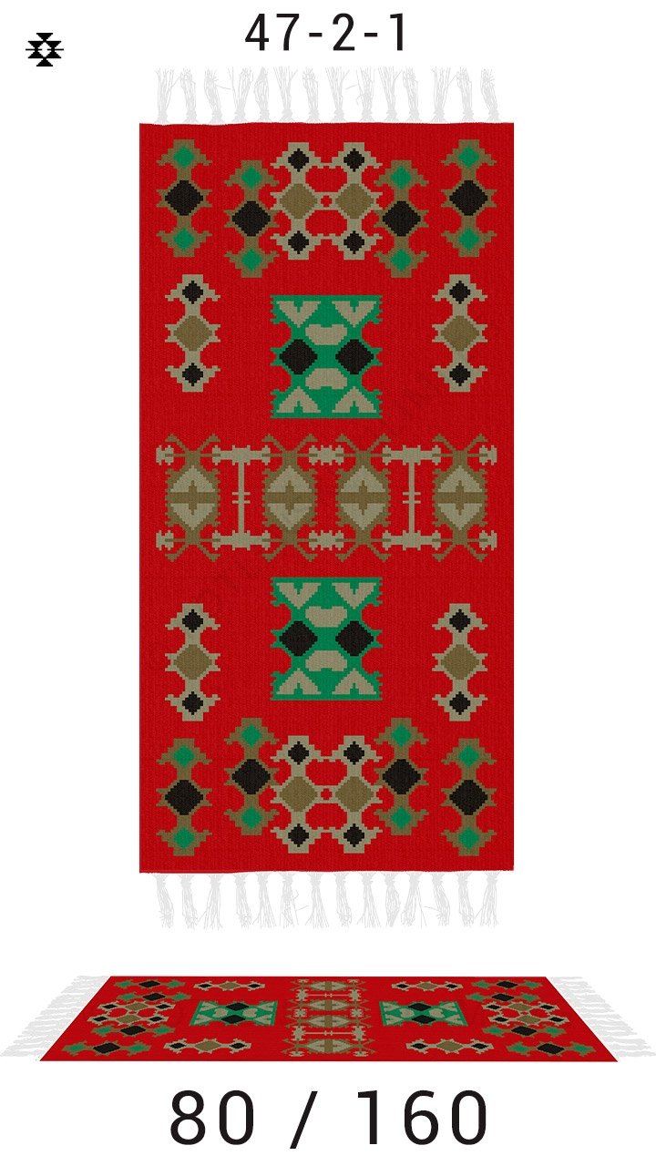 килими в червено