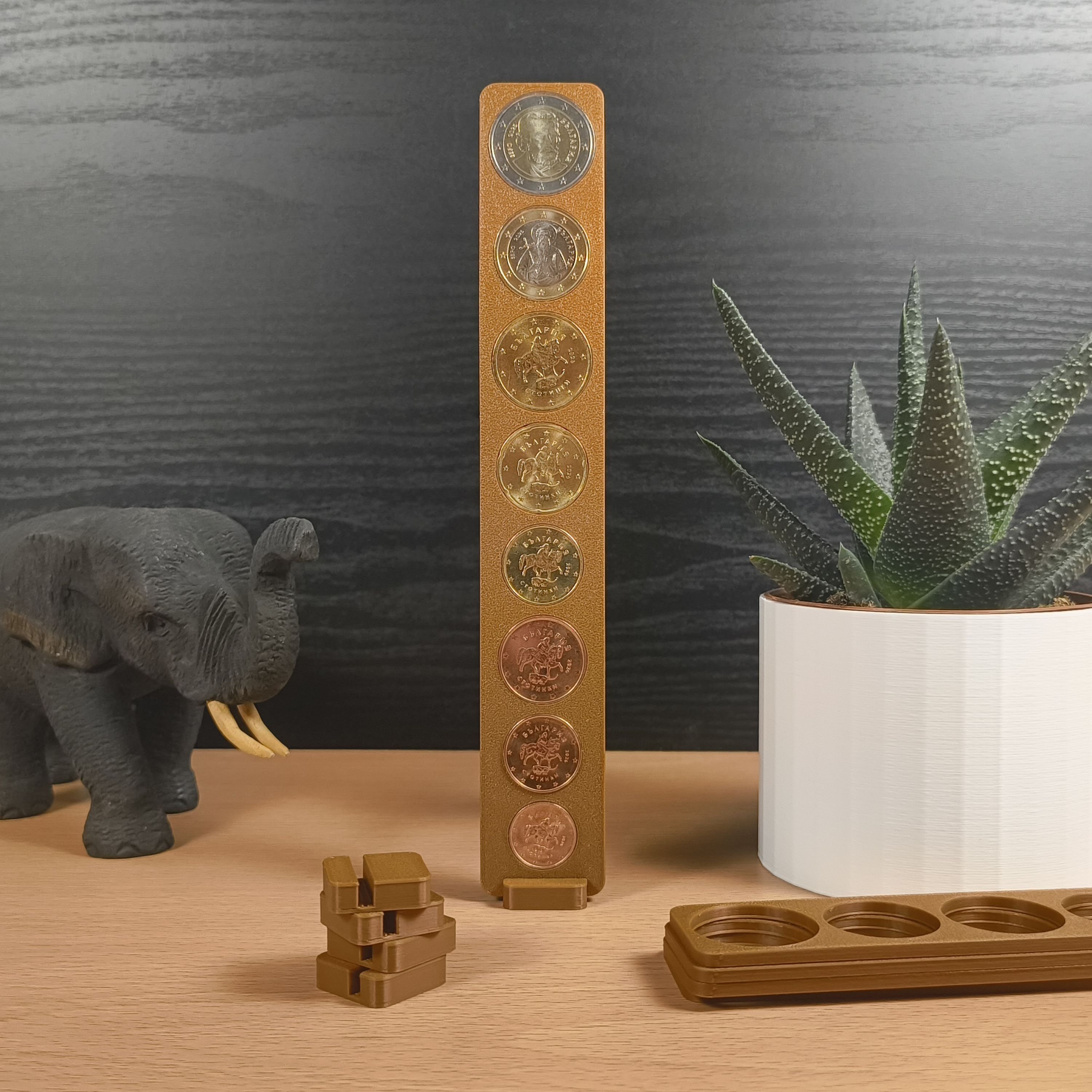 Колекционерска стойка за евро монети от LIMITED3D