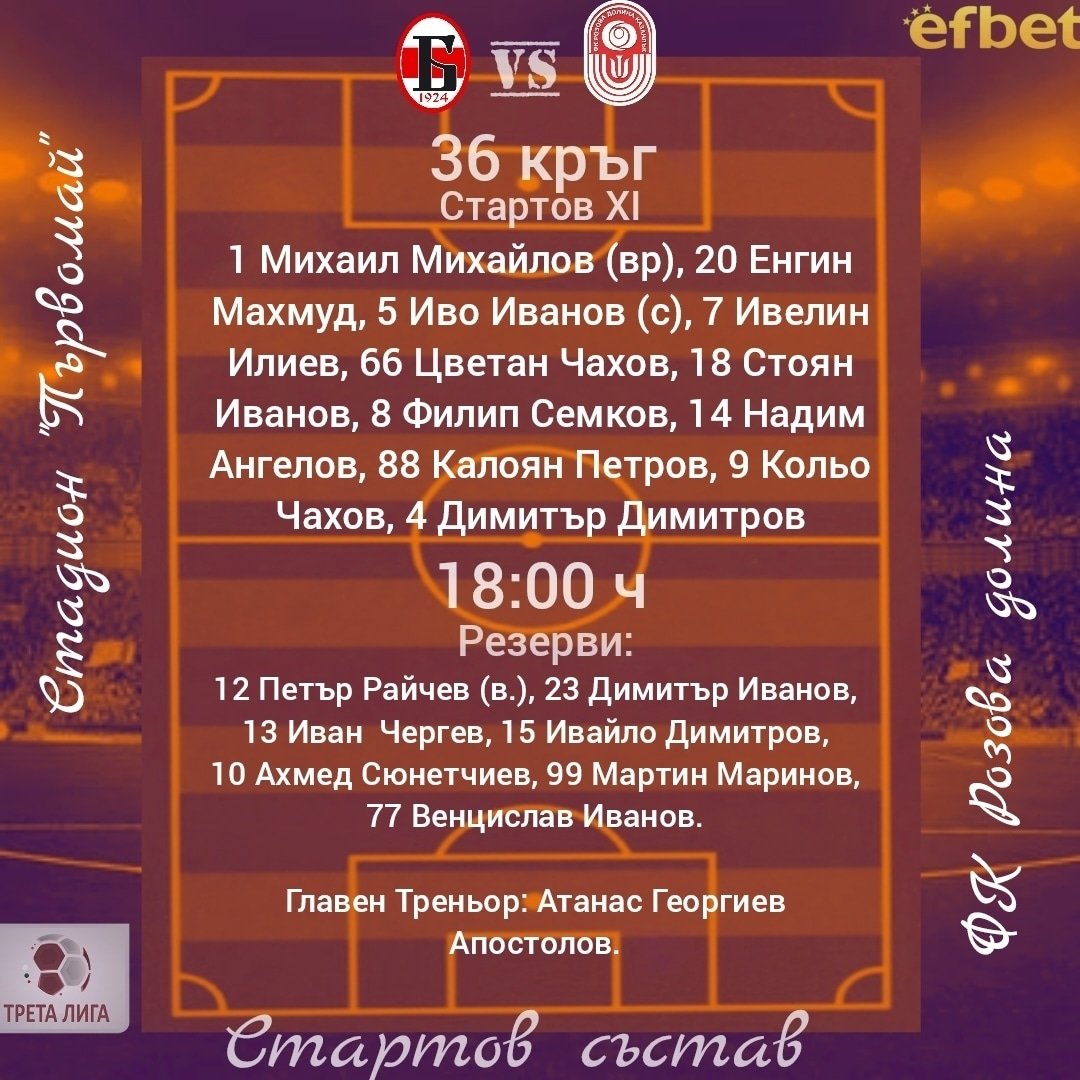 36 кръг: Борислав 2009 (Първомай) - Розова долина (Казанлък)