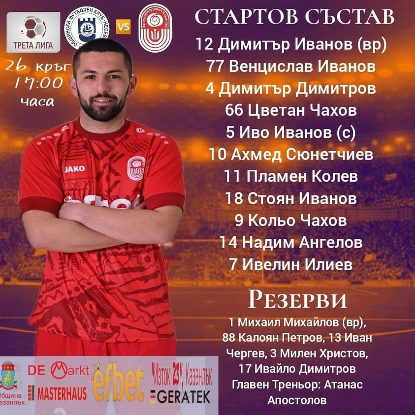26 кръг: Несебър (Несебър) - Розова долина (Казанлък)