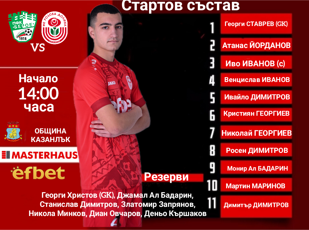 21 кръг: "Берое II" (Стара Загора) - "Розова долина" (Казанлък)
