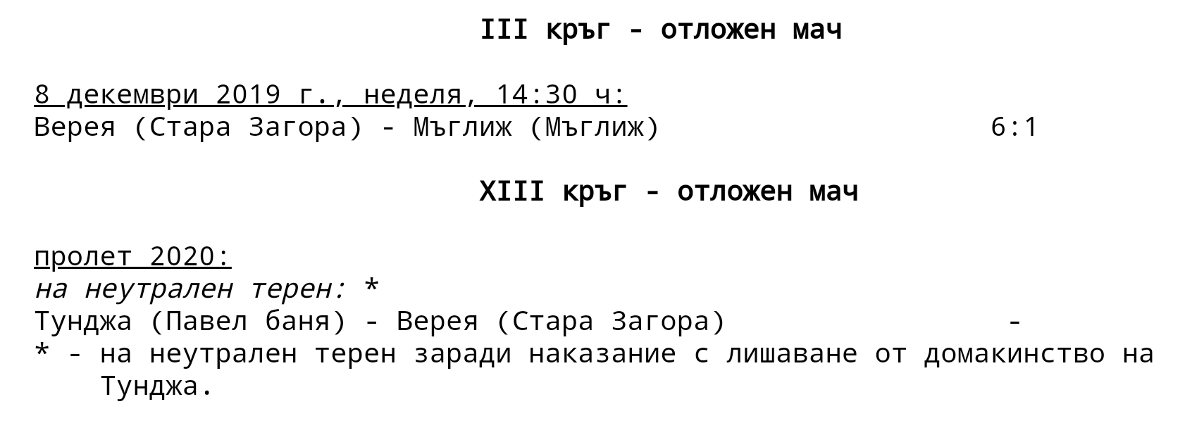 ОБЛАСТНА ГРУПА - 2019-20