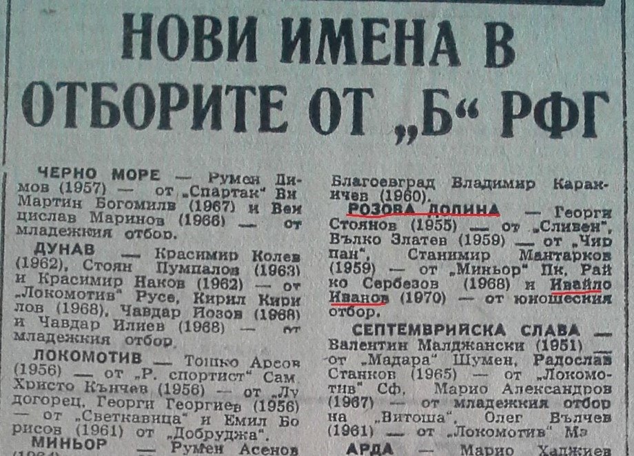 1986-87 - Единна "Б" група