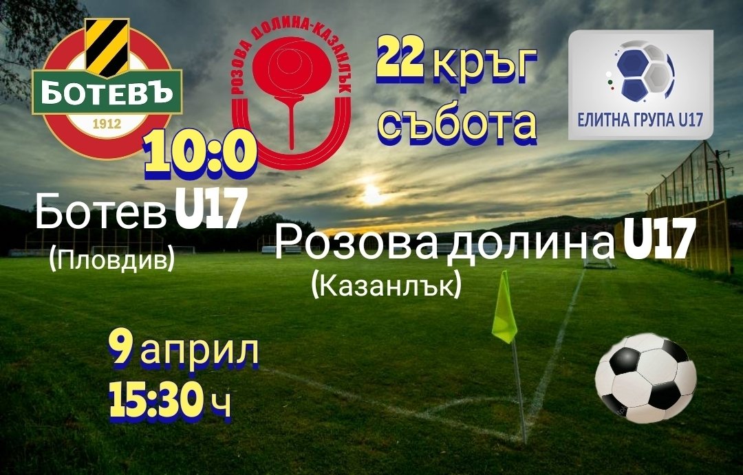 22 кръг: Ботев (Пловдив) - Розова долина (Казанлък)