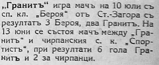 1924-25 - ГРАНИТ