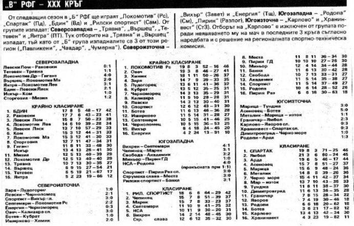 1991-92 - Единна "Б" РФГ